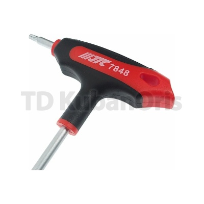 Двусторонний ключ JTC TORX с отверстием T25H и Т-образной рукояткой JTC-784825